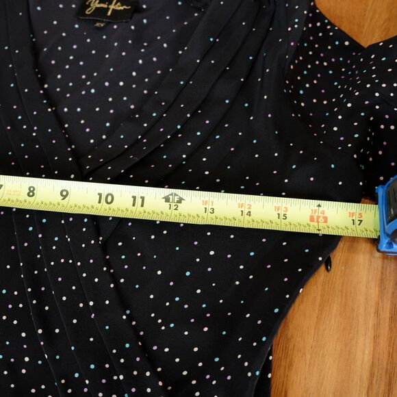 Yumi Kim Revolve 100% Silk Mini Dress Long Sleeve Faux Wrap Sz XS - Picture 8 of 10